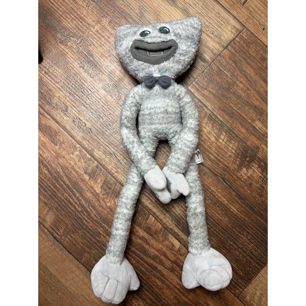Poppy Playtime Huggy Wuggy Plush Stuffed Animal Gray Polyester 2021 Toy